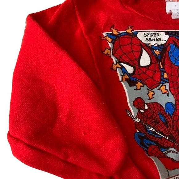 Vintage Rare Marvel Spiderman Youth Crewneck Sweatshirt USA - Picture 3 of 8